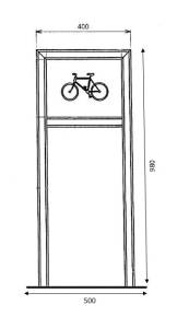 Plan et dimensions appui vélo U